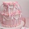 Pink Red Bow Ribbon Cake Decoration Desserts Home Decor Birthday Party Decor Kids Valentine’s Day Romantic Evening Events Decor