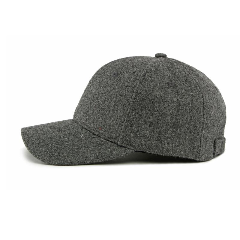 Autumn Winter Wool Cap Men Solid Color Baseball Cap Full Seal Warm Hat