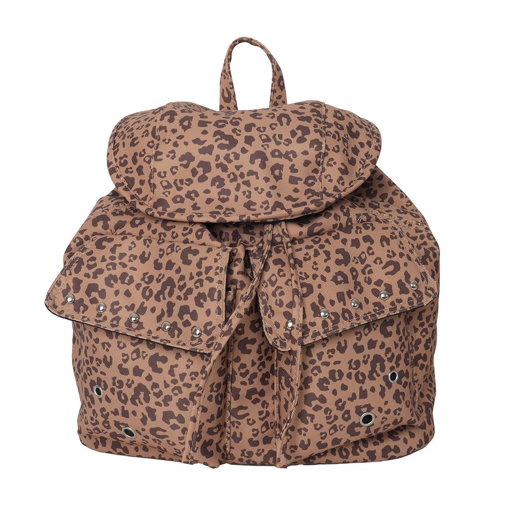 Lightweight Backpack Women'S Autumn And Winter Fashion Leisure Large Capacity Leopard Print Versatile Backpack Small Schoolbag