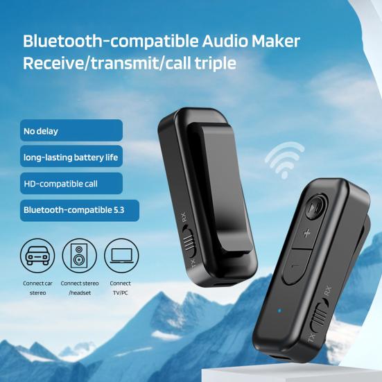 

Автомобильный адаптер Bluetooth-совместимый приемник Plug-Play Универсальное универсальное подключение Громкая связь Аудиоадаптер Мини-конвертер