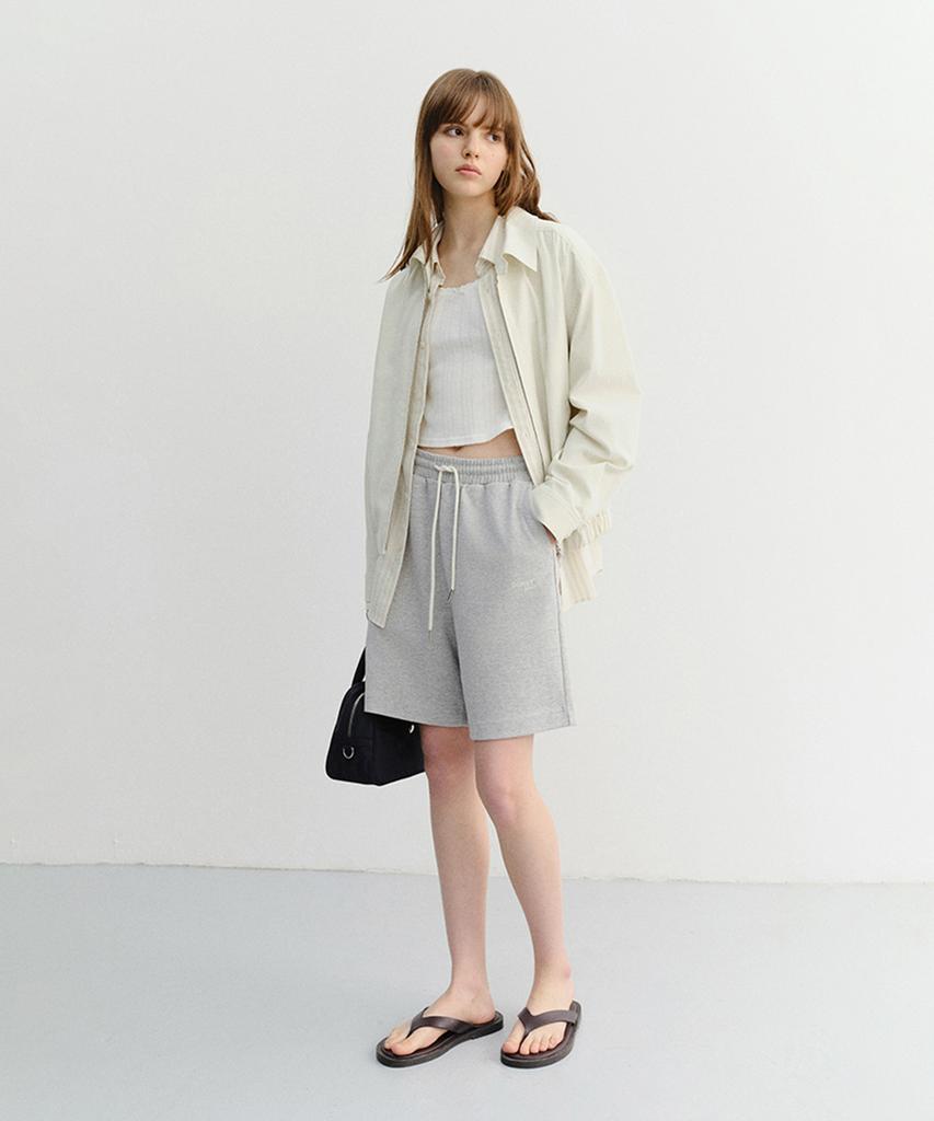 Deonseuteu Unisex Pigment Relaxed Beach Shorts_Udpa6B123_Melange Gray