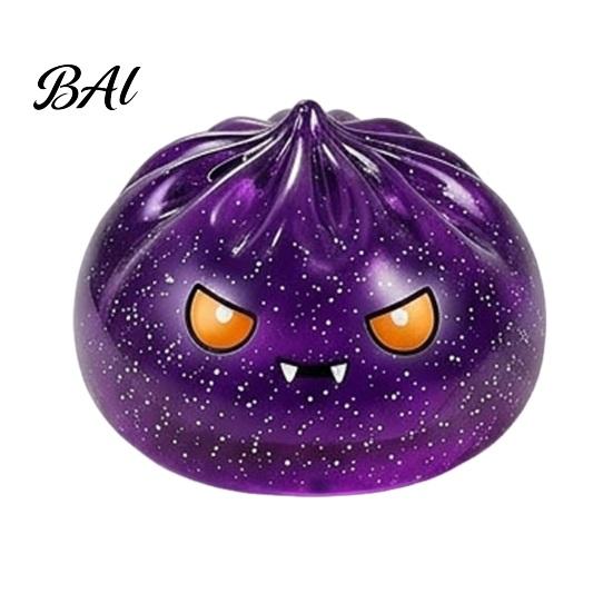 Dumpling Shaped Toy 1/6Pcs Halloween Stress Relief Toy, Devil Pumpkin Eyeball Skeleton Squeeze Party Favors Anxiety Reduction Dough Bun Fidget