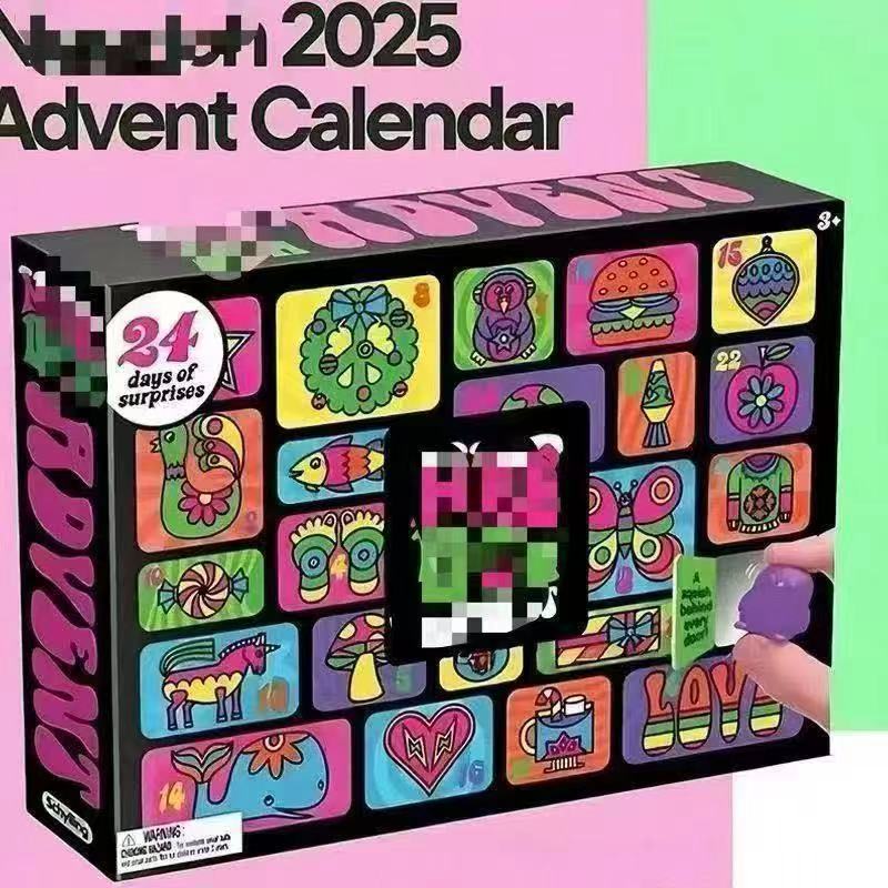 2026 Adventskalender Squishy Blind Box Stressabbau Spielzeug Kinder Weihnachten Countdown 24 Tage Überraschung Kreatives Geschenk