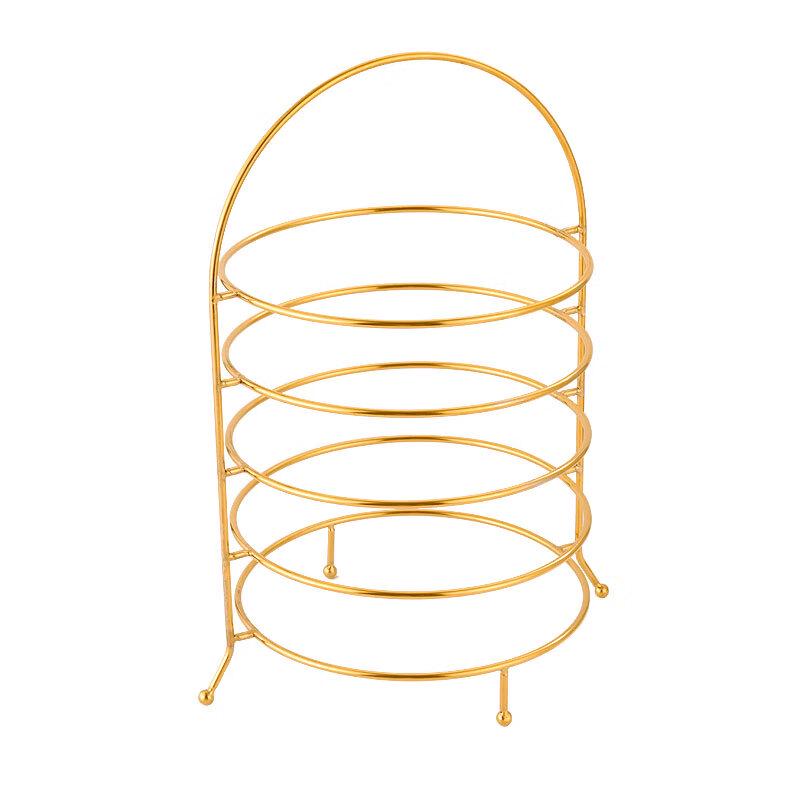 Yoder Korean Style Stainless Steel Multi-Layer Round Plate Storage Rack