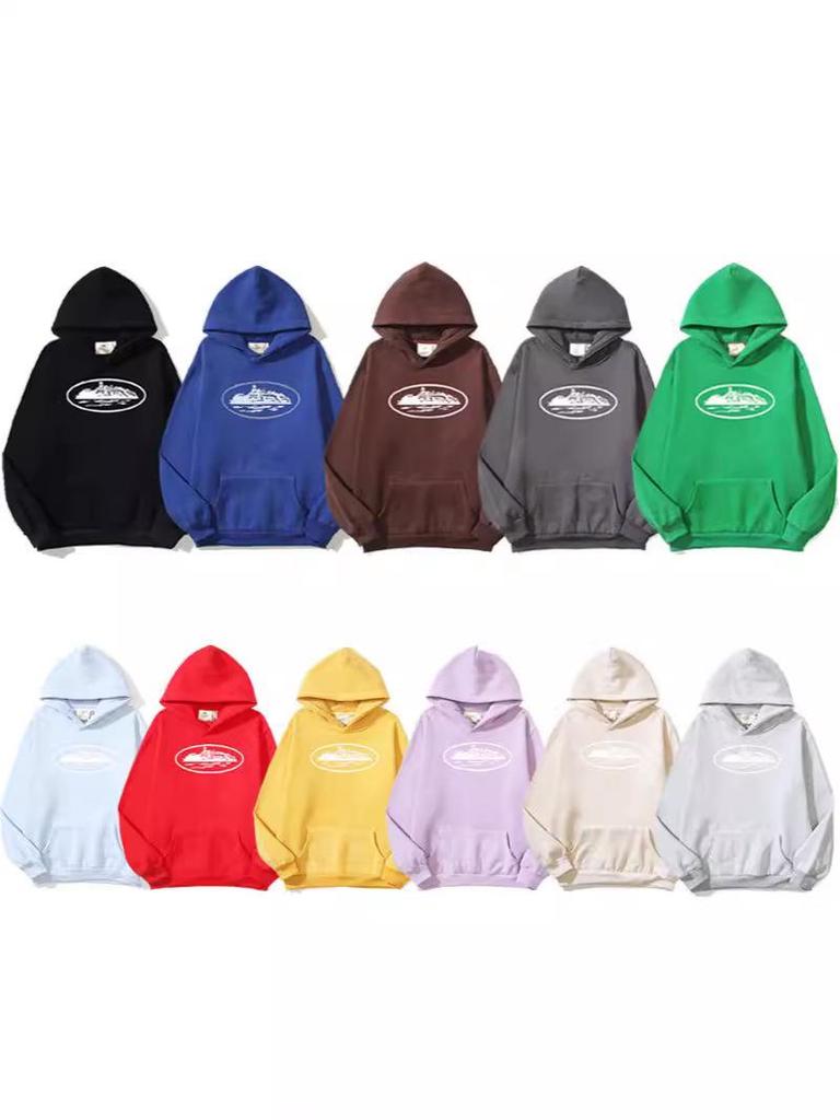 Corteiz Alcatraz Unisex Volný Streetwear Set s mikinou a tepláky