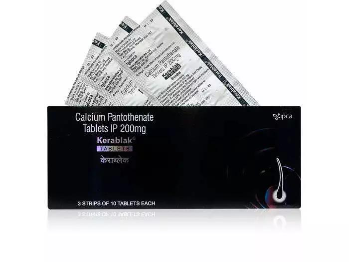 

IPCA Pharam Kerablak Calcium Pantothenate 30 Tablet для стимулювання росту волосся