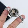 Kamień Smoky Topaz Ręcznie Robiona Bransoletka Manka 925 Srebro Sterlingowe Bransoletka Manka, Bransoletka Manka Smoky Topaz Dla Żony, Bransoletka Unisex, Prezent Dla Niej