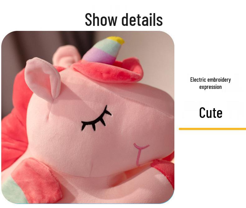 Cute Gnu Unicorn Plush Sleeping Pillow Doll Gift