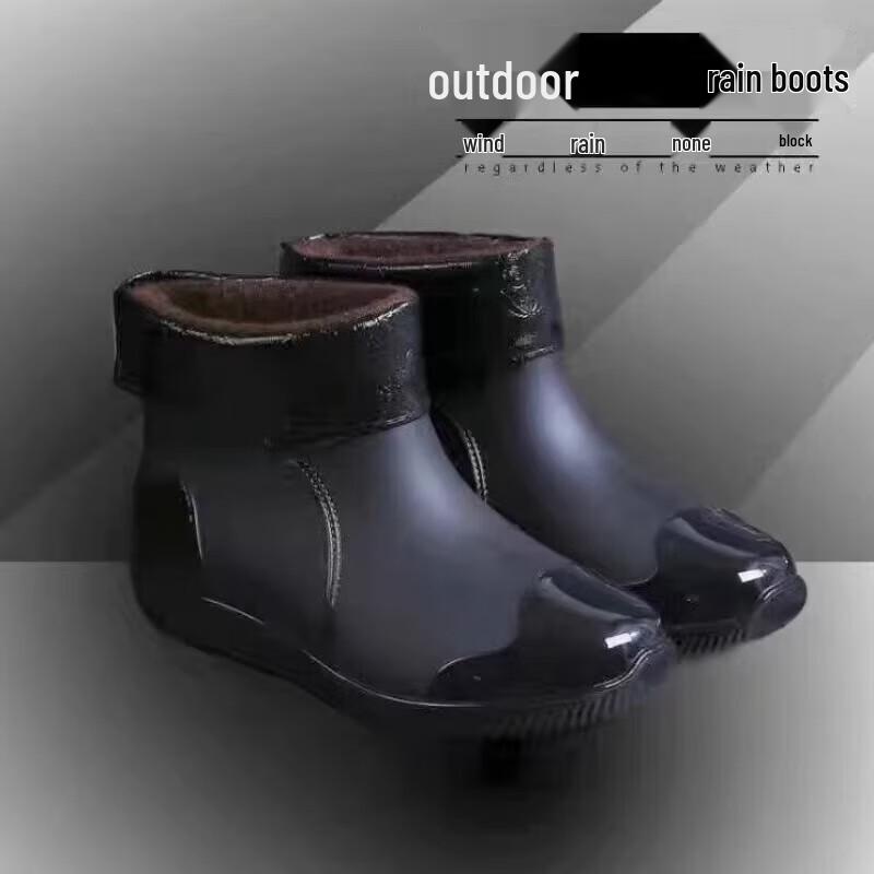 

GUAIKEAI Men s Matte Lined Short Rain Boots