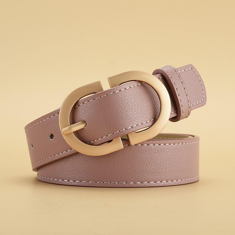 

Женский ремень Trend Gold Oval Buckle Belt Casual Versatile Belt Pu Belt Cheap Belt Para With Jeans, Gift For Mother or Girl 105cm