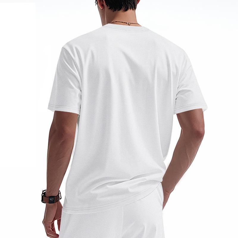 Callaway Embroidered New Summer Men's Loose Waffle Golf Breathable Simple Light Luxury Casual Personalized Short Sleeve