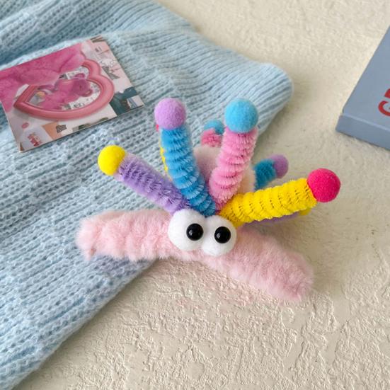 Women Hair Claw Cartoon Shape Strong Grip Shark Hair Clip with Big Eyes Decor