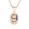 Nidin Top Quality Sparkling Cubic Zirconia 0 1 2 3 4 5 6 7 8 9 Lucky Number Pendant Necklace for Women Friends Birthday Jewelry