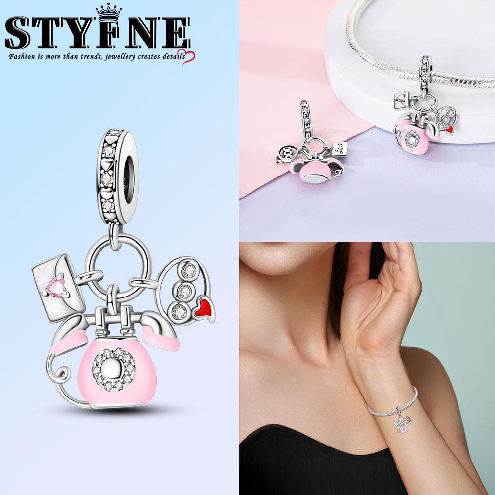 Copper Color Breakfast Alarm Clock Beads Exquisite Daily Charms Pendants Fit Original Bracelets Diy Jewelry