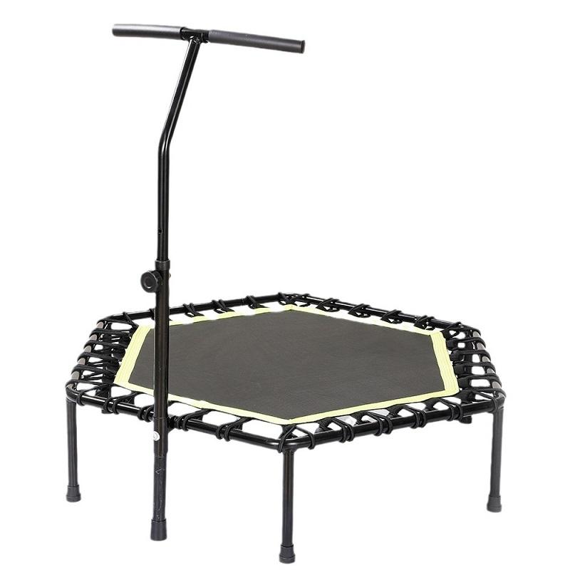 

40-дюймовый фитнес-батут с регулируемой ручкой, стабильный и тихий отбойник для упражнений для детей и взрослых, тренировки в помещении/в саду 40inch зелёный