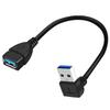 USB3.0 Male To Female Extension Cable 90Degree Angle USB3 Cable USB Extender Cord for Fast Data Transfer &Space Saving