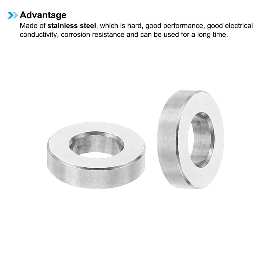 PATIKIL M6 Stainless Steel Spacers Set of 5 Metal Spacers Stainless Steel 6.2mm ID