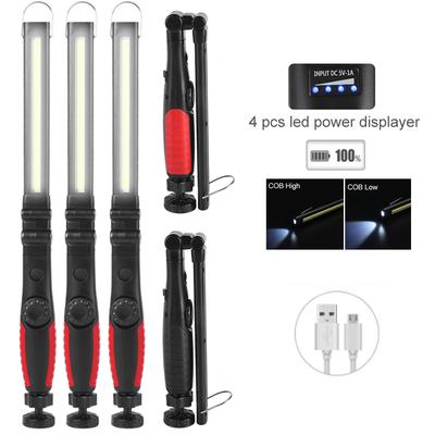 Folding 30W COB LED Emergency Flashlight Smart 3000mAh USB Rechargeable Work Light 180° Inspection Lamp 5Modes Camping Lantern