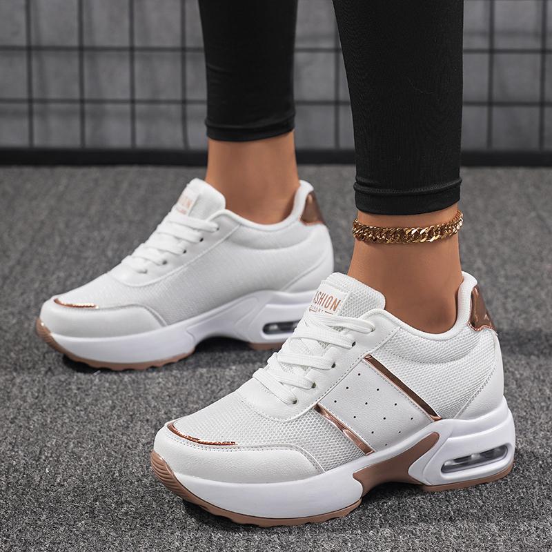 Fashion Lace Up Training ShoesRunning Shoes 2025 Ladies Breathable Sneakers New Summer Light Mesh Air Cushion Women's Sports Shoes