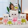 Plush Cat Toy Doll Bow Dress Kitty Stuffed Animal Cartoon Home Ornament Gift