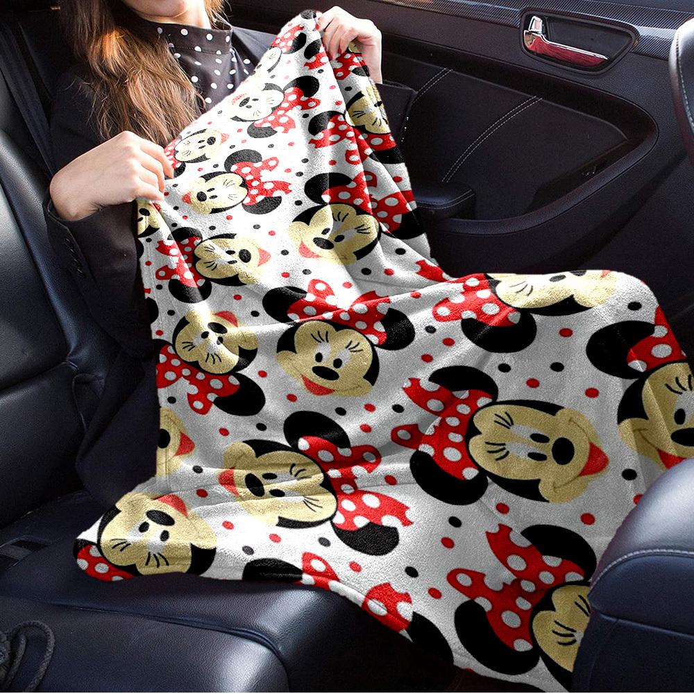 1pc Velvet Mickey Mouse Pattern Throw Blanket for Bedding Small Coverlet, Sofa Blanket, Gift, Home Decoration, Room Decor