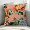 Double Sided Boho Abstract Floral Pillow Cover Colorful Watercolor Flower Print Soft Throw Pillow Case For Home Decor Gift