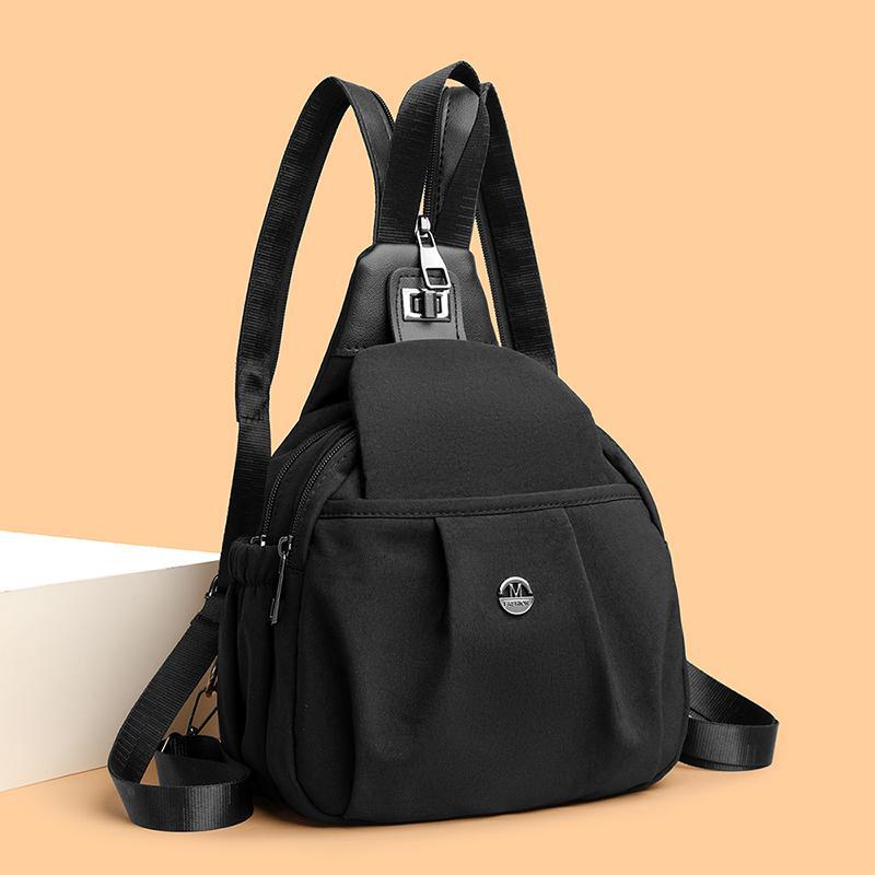 Schoolbag1011 New Fashion Backpack Women's Waterproof Nylon Breast Bag Casual Versatile Shoulder Crossbody Bag Small Backpack