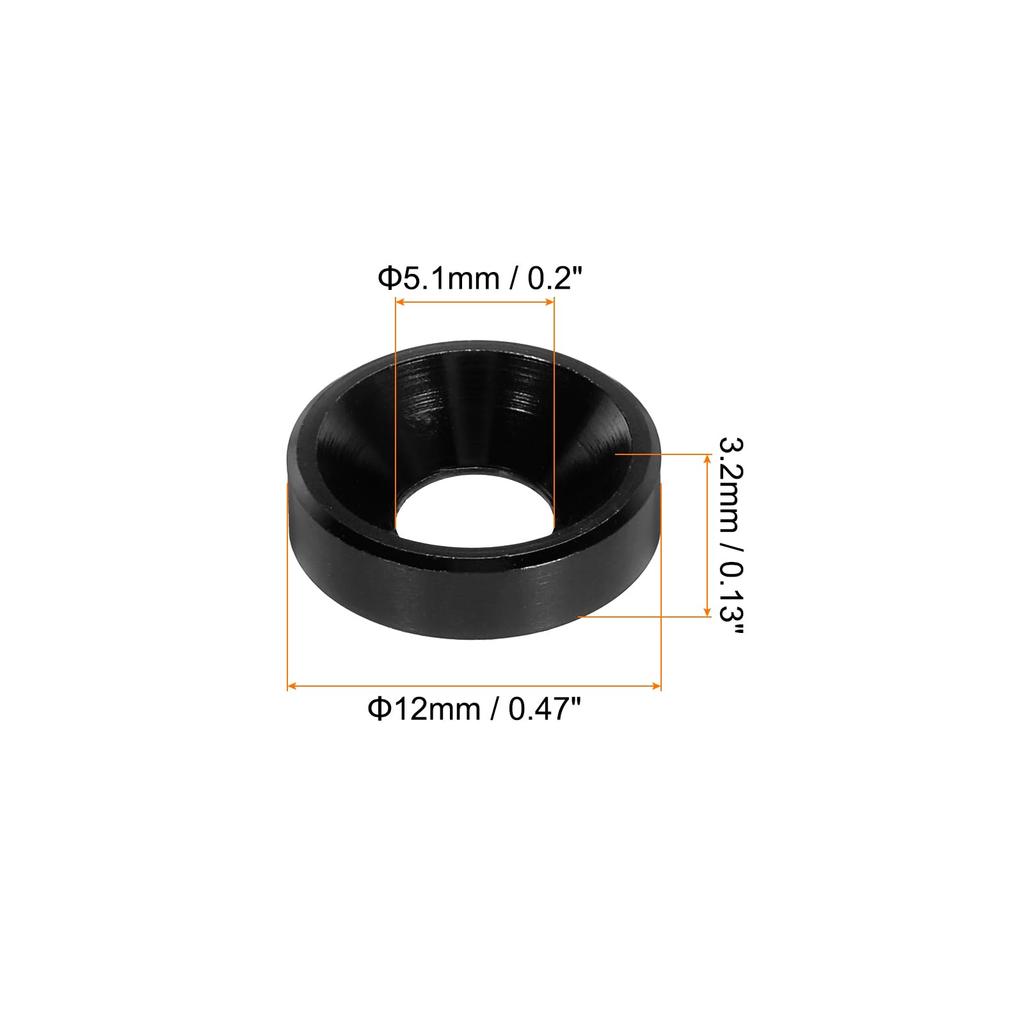 uxcell M5 Washer Cone Cup Type Countersink Washer Hole Diameter