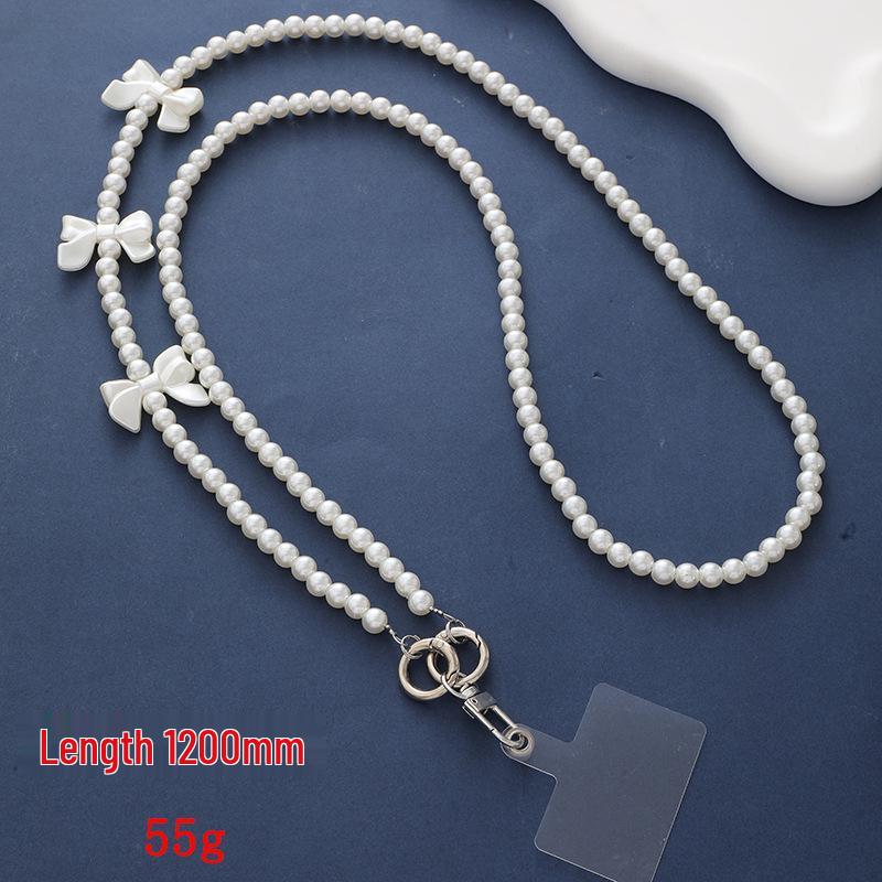 Yi Lian Acrylic Beaded Phone Chain: Pearl Crossbody Strap Charm for Women