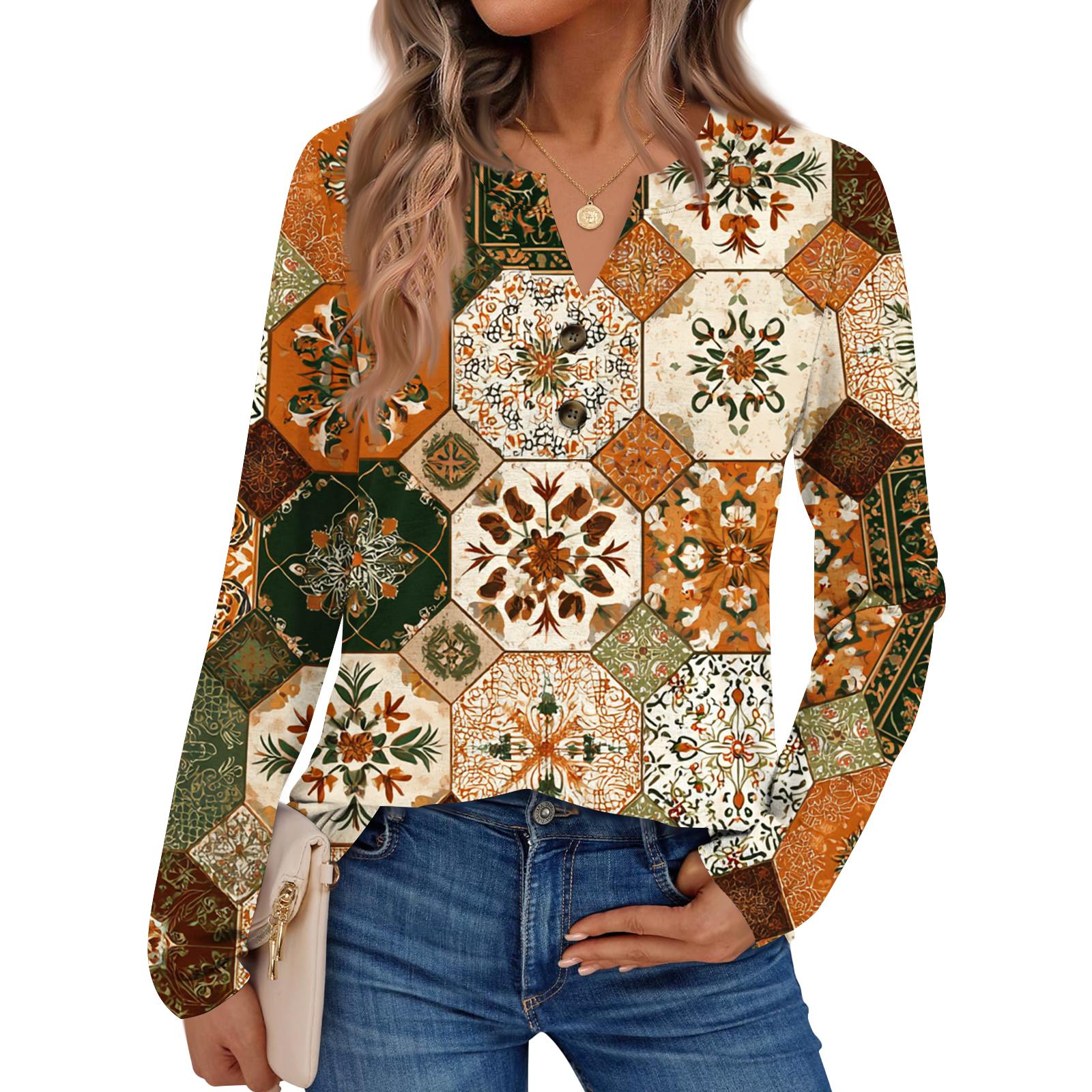 

Женская рубашка с цветочным принтом, с длинным рукавом, элегантные повседневные топы, модная рубашка XXL