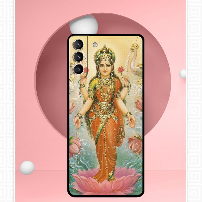 Lakshmi Hindu Goddess Cover For Samsung Galaxy S23 S24 Ultra S8 S9 S10 S22 Plus Note 10 20 Ultra S20 S21 FE Case