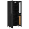 Highboard Black Oak Effect 69.5 x 34 x 180 cm Particleboard