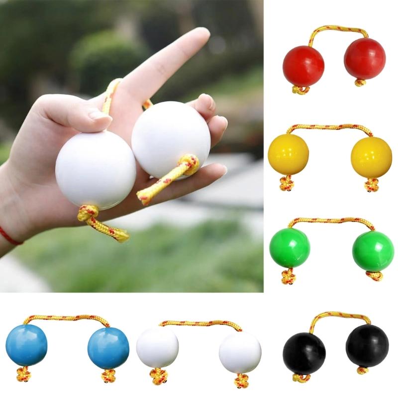 Aslatuas Rhythmic Balls Sets Music Egg Shaker Rattle Double Gourd Drum Balls Set