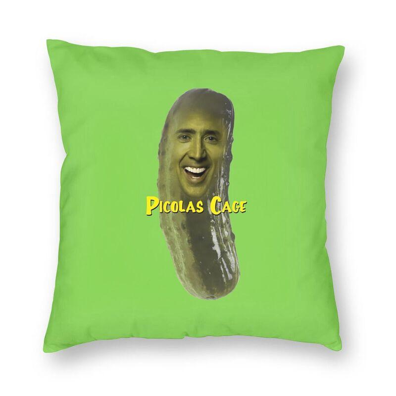 

Fashion Picolas Cage Square Throw Pillow Cover Decoration 3D Doublesided Print Funny Nicolas Cage Meme Cushion Cover for Car 30x30cm 12x12in