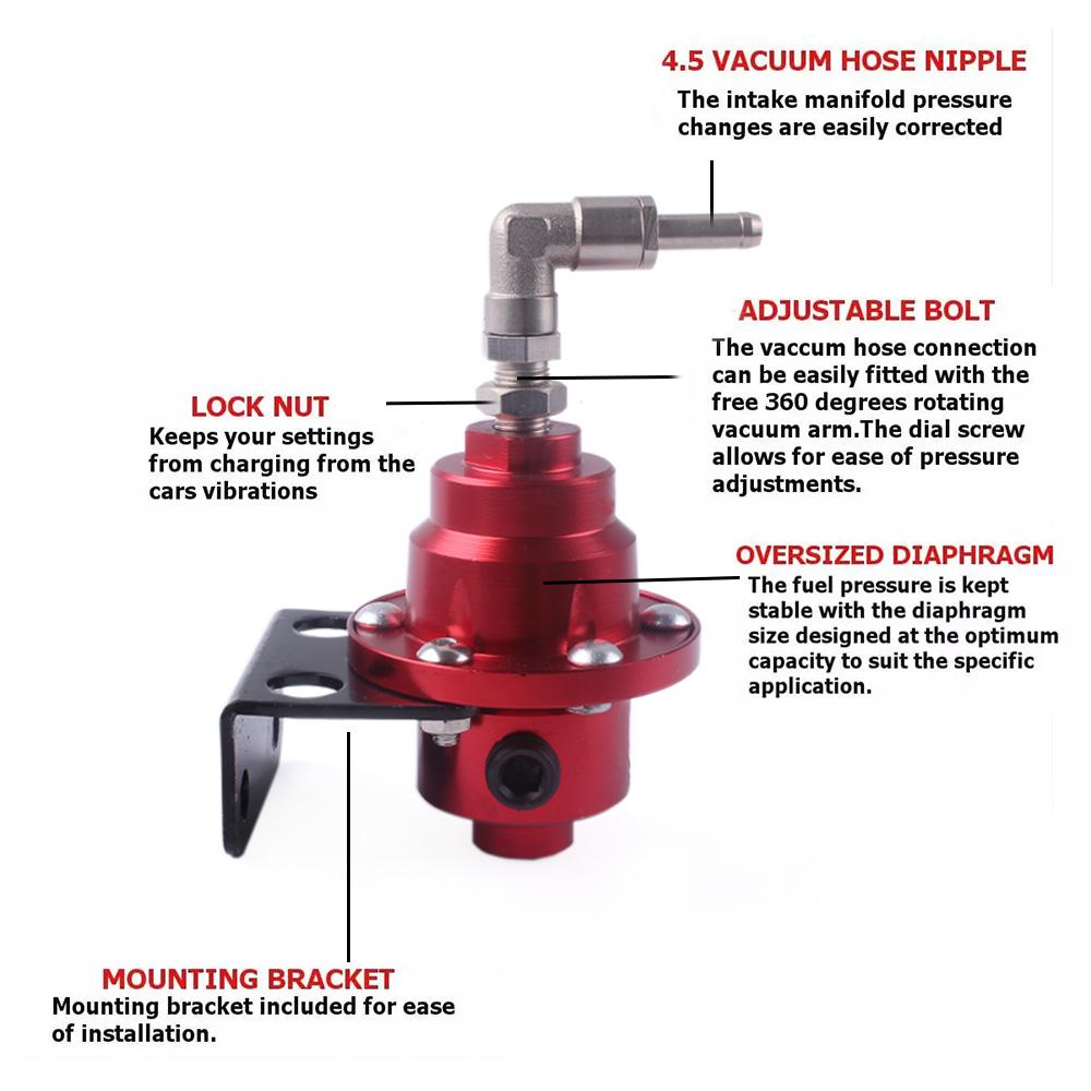 Universal Adjustable Fuel Pressure Regulator Tomei Type With Original Gauge and Instructions AN6 1/8NPT  RS-FRG003