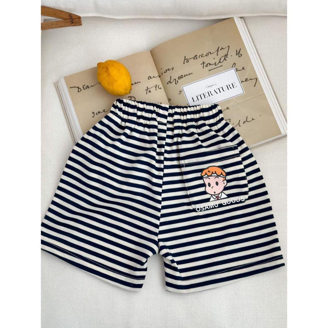 Summer Boys Cartoon Print Sports Shorts Korean Casual Pants For Kids 90