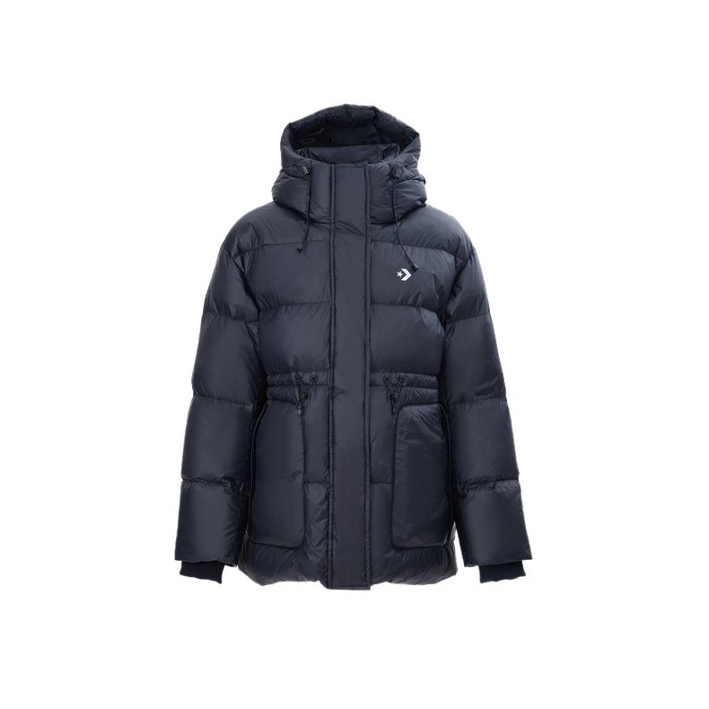 Converse Down Jackets Women s Dark Blue Hooded Moderate WCJ135-023 L