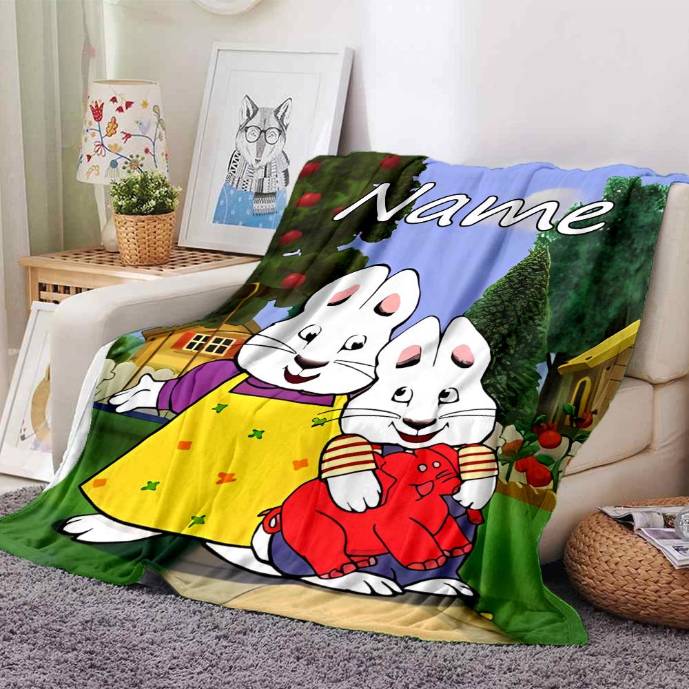 Customiz Name Personality Max and Ruby Blanket Soft &Warm Sofa Office Bed Travel Lunch Break Blanket, Gift Suitable All Seasons