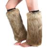 Fuzzy Faux Fur Leg Warmers Costume Party Fur Heels Long Boots Cuff Cover