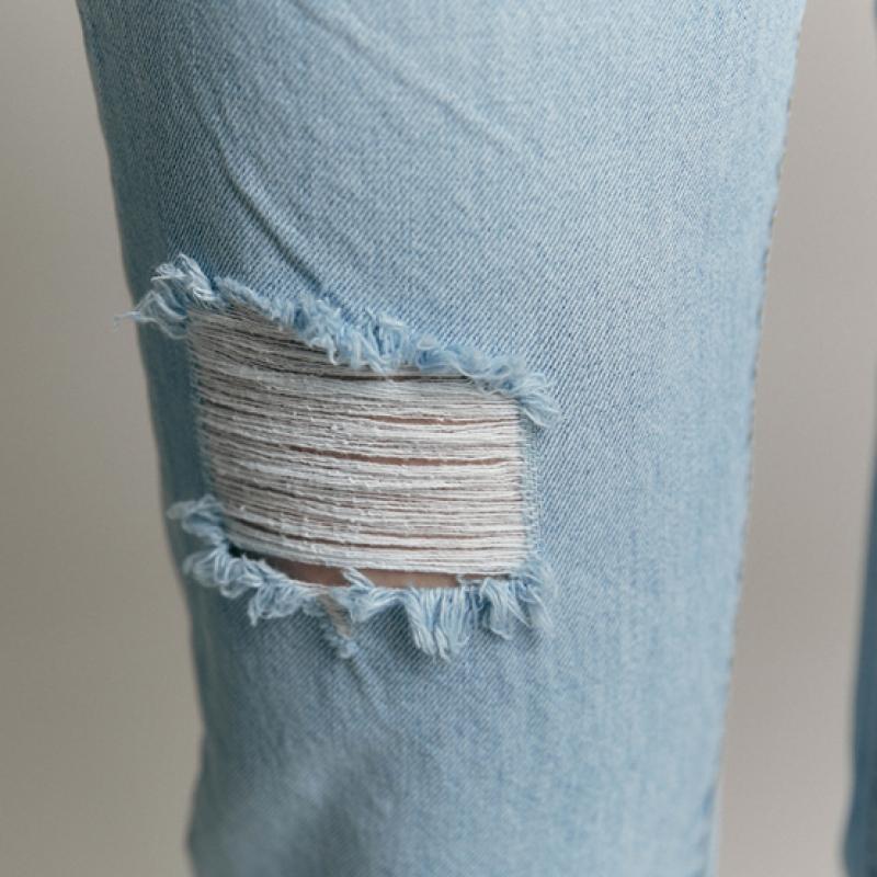 Maxza Distressed Light Blue Denim Baggie Pants Zc05ql400on