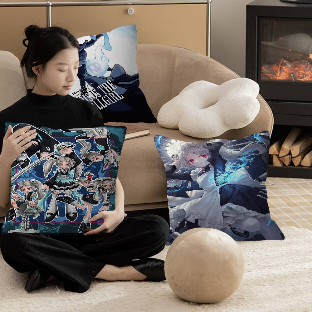 Game M-Marie S-SkullGirls Personalized picture text home decorative pillows Household Gifts 45x45cm