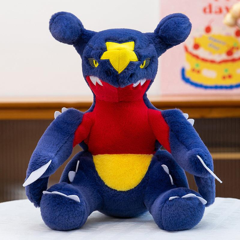 Toy Plush Garchomp With Pp Cotton And Embroidery Design For Gift Kids