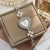 with Adjustable Bracelet Heart Shaped Watch Diamond Studded Watch Strap Wrist Decoration  Gift