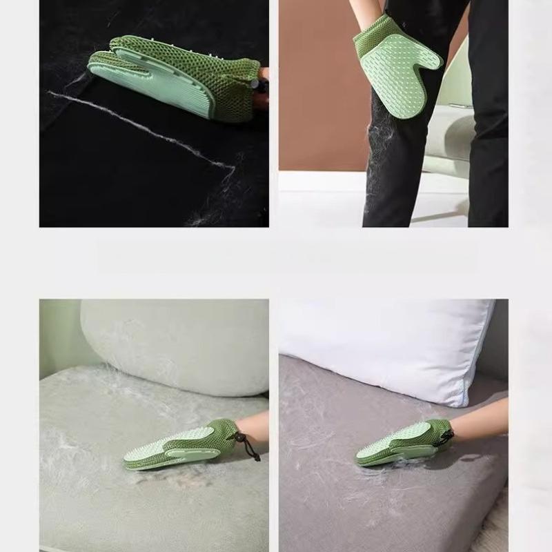 20x21cm Double-sided Usable Pet Grooming Gloves Dog Cat Hair Removal and Cleaning Gloves Pet Massage Cleaner Non Skin Damaging Anti Scratch Mitts