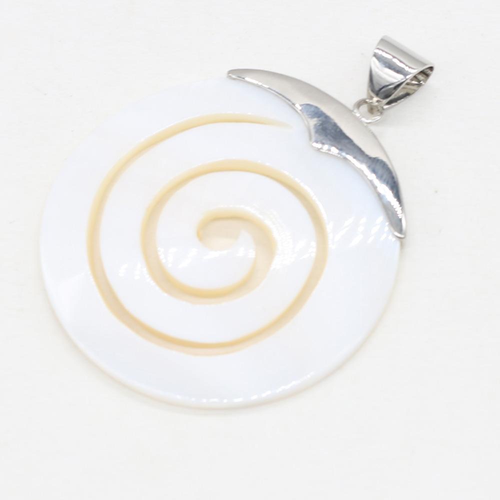 Natürlicher Muschel-Anhänger, runde Form, Perlmutt, exquisite Charms für die Schmuckherstellung, DIY-Halskette, Ohrring-Zubehör, handgefertigtes Kunsthandwerk