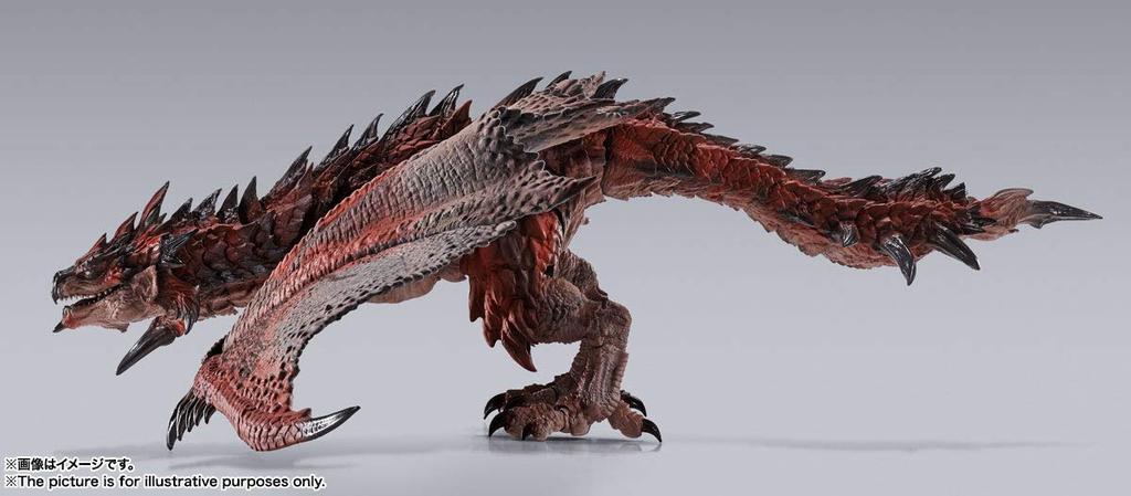 TAMASHII NATIONS MonsterArts Monster Hunter Iceborne approximately ABS painted action figure S.H. World Rathalos, 400mm, & PVC,