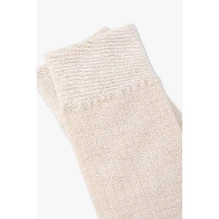 Basic Rib Socks_Melange Beige 7116284301