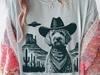 Vintage Labradoodle UFO Shirt – Western Cowboy Dog Tee, Retro Alien Dog T-Shirt, Gift for Labradoodle Moms, Dads & Dog Lovers