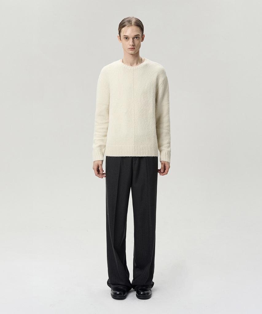 Liimaen Unisex Wool Blend Knit Top Ivory