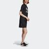 Adidas Originals Trefoil Logo Print Comfortable Sports Round Neck Pullover Short Sleeve Dress Women dress Black FL0037